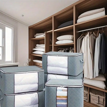 Pack of 5 Folding Storage Bags – Large Capacity Closet Organizers