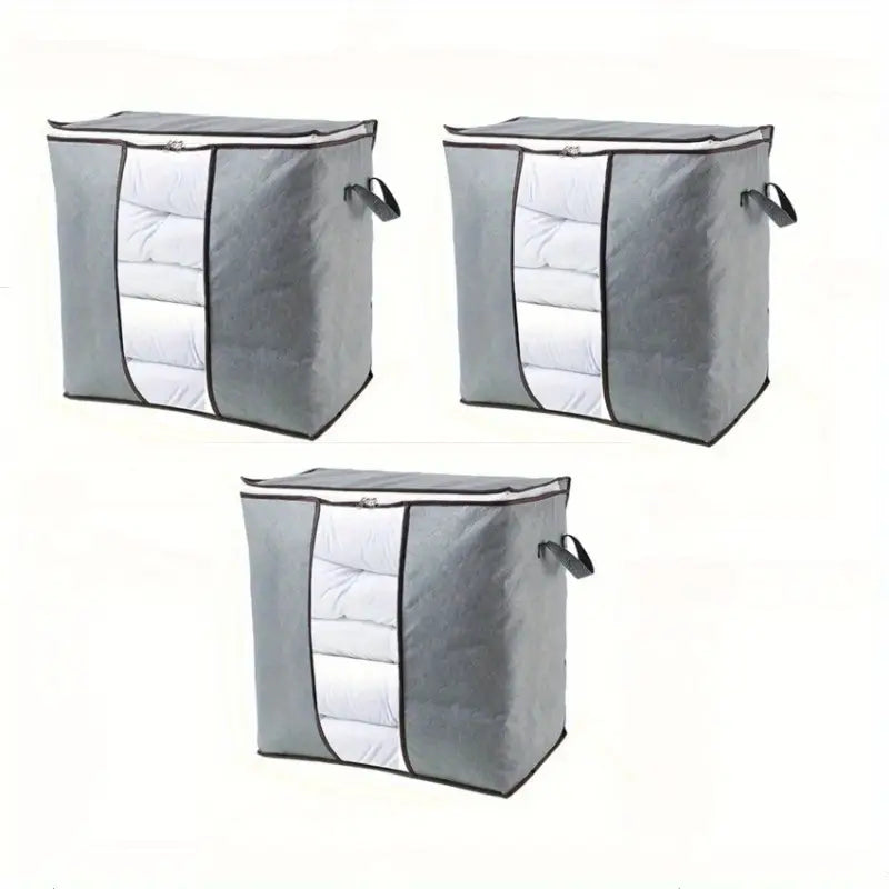 Pack of 5 Folding Storage Bags – Large Capacity Closet Organizers