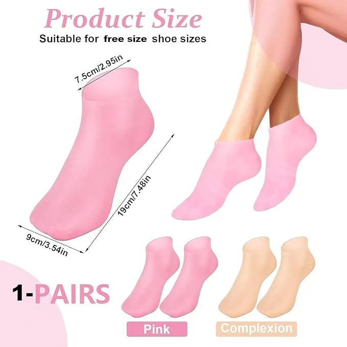FRAKIN Silicone Moisturizing Socks for Cracked Feet