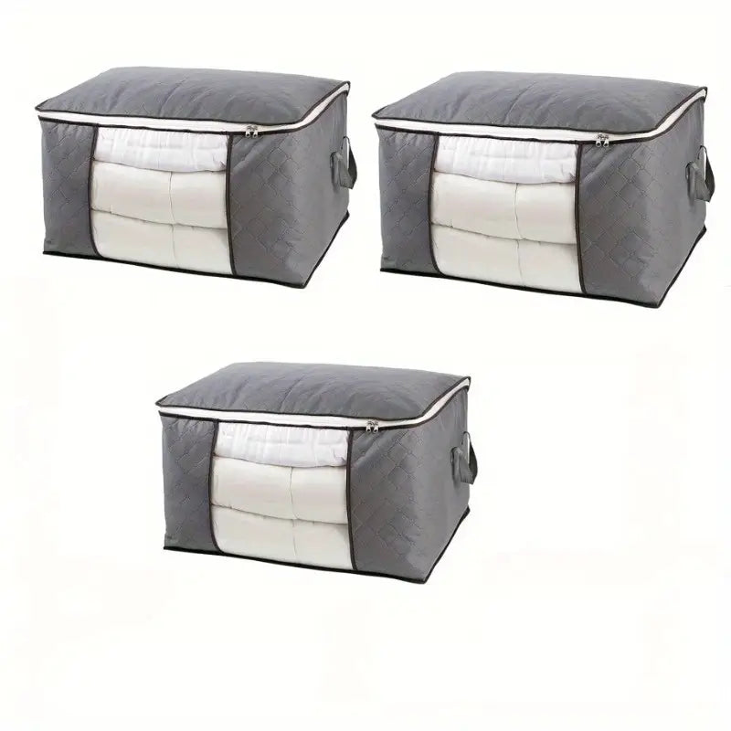 Pack of 5 Folding Storage Bags – Large Capacity Closet Organizers